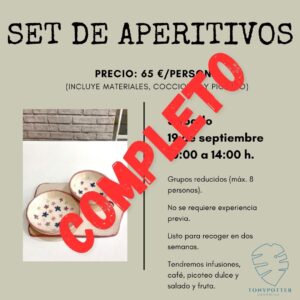 Taller Set de aperitivos  •   Sábado 19 Septiembre