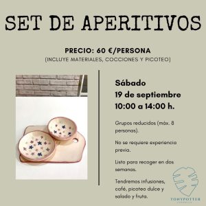 Taller Set de aperitivos • Sábado 19 Septiembre