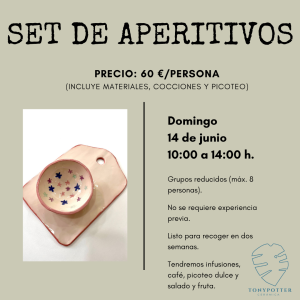 Taller Set de Aperitivos  •  Domingo 14 Junio