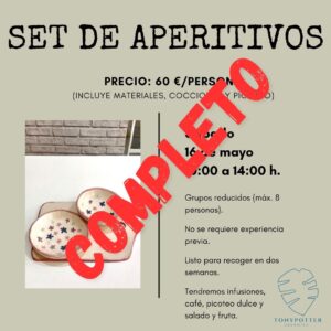 Taller Set de aperitivos  •   Sábado 16 Mayo