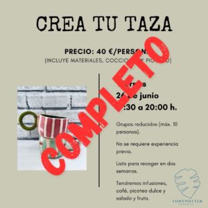 Taller Crea tu taza • Viernes 26 Junio