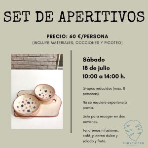 Taller Set de Aperitivos • Sábado 18 Julio