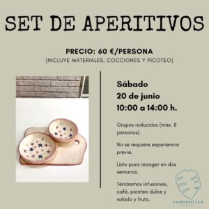 Taller Set de Aperitivos  •  Sábado 20 Junio