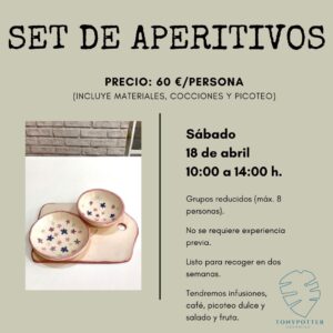 Taller Set de Aperitivos  •  Sábado 18 Abril