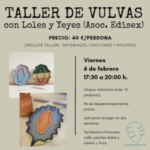Taller Creación de Vulvas  •  Viernes 6 Febrero