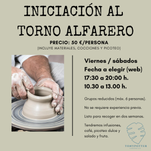 Experiencia cerámica "Iniciación al torno"